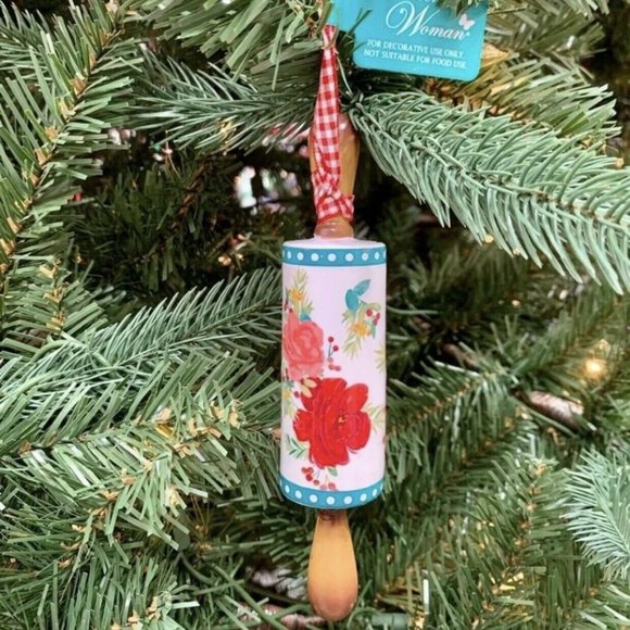 Pioneer Woman Mini Rolling Pin Christmas Ornament - Picture 1 of 3